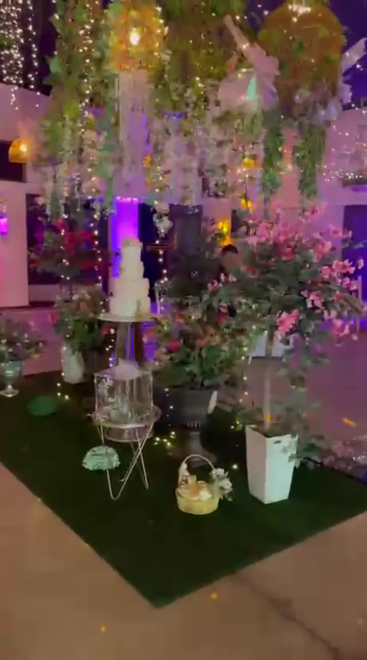 Decoración floral del salón
